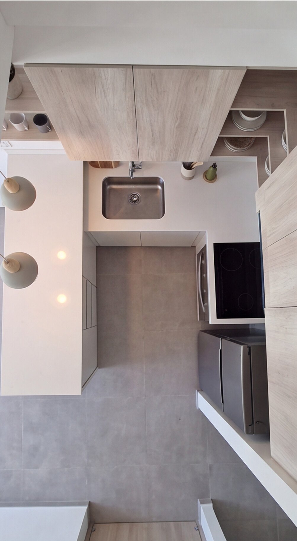 Cocina decorada, detalle de barra