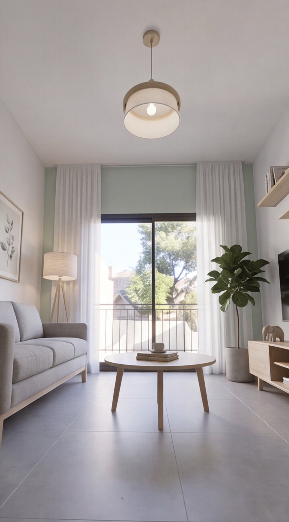 Living decorado, departamento en Morón